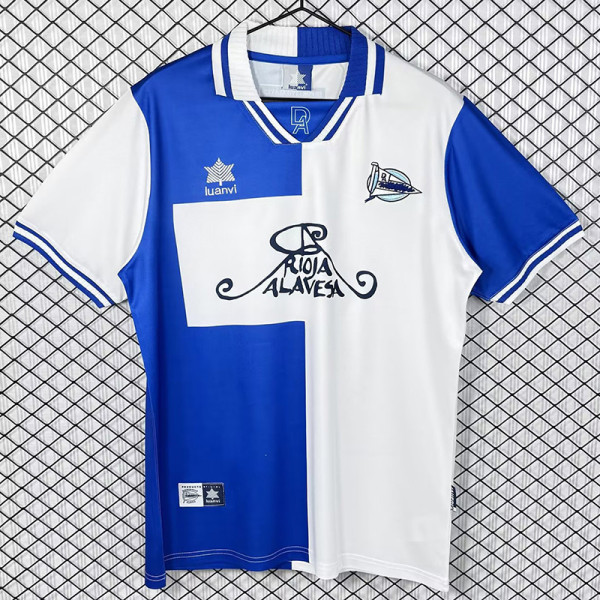 2000-2001 Alaves Home Retro Soccer Jersey
