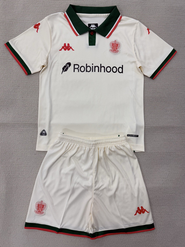 25-26 OGC Nice Away Kids Soccer Jersey