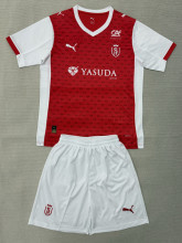 25-26 Stade Reims Home Kids Soccer Jersey