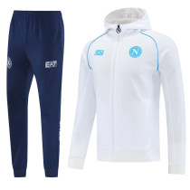 25-26 Napoli White Hoodie Jacket Tracksuit #01