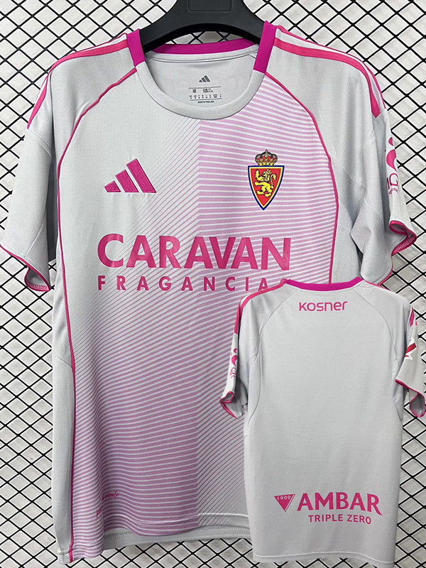 25-26 Zaragoza Pink Fans Soccer Jersey