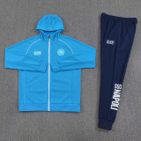 25-26 Napoli Blue Hoodie Jacket Tracksuit #01