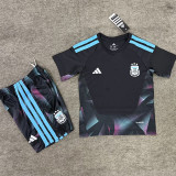 26-27 Argentina Black Goalkeeper Kids Soccer Jersey