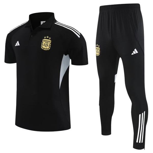 25-26 Argentina Black Polo Tracksuit
