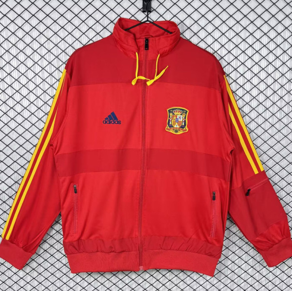 2010 Spain Red Retro Windbreaker