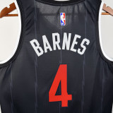 25-26 Raptors BARNES #4 Black City Edition Top Quality Hot Pressing NBA Jersey