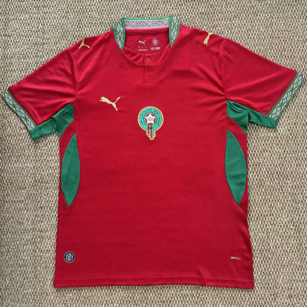 25-26 Morocco Red Fans Soccer Jersey