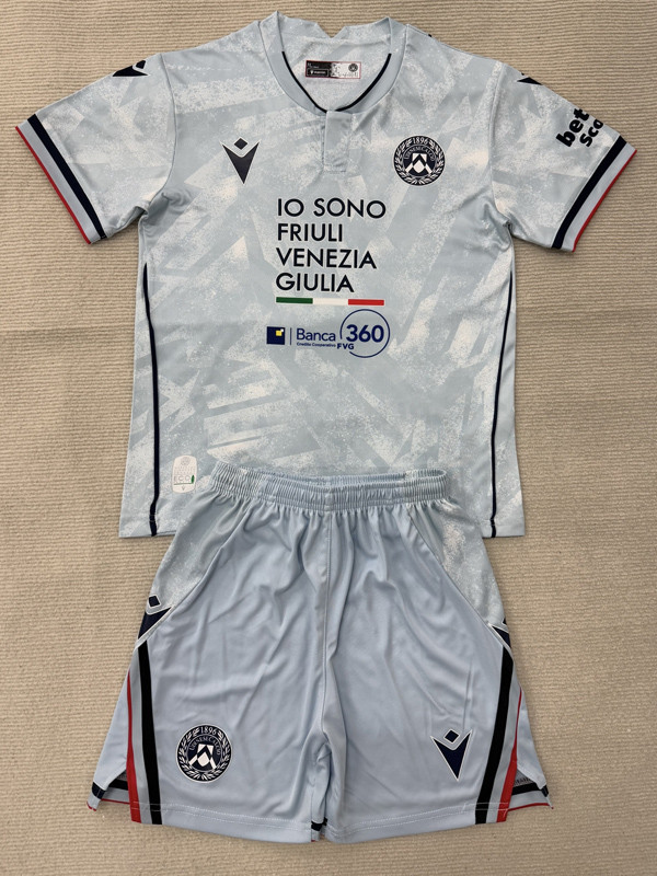 25-26 Udinese Away Kids Soccer Jersey