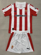 25-26 Gijon Home Kids Soccer Jersey