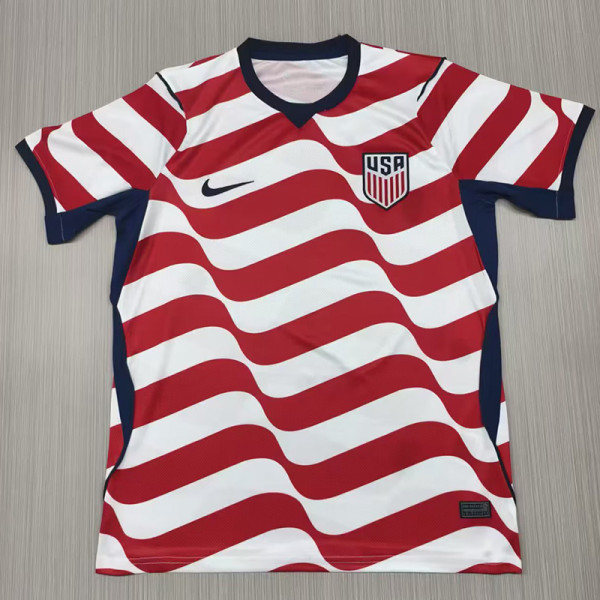 26-27 USA Red White Fans Soccer Jersey