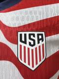 26-27 USA Red White Player Version Soccer Jersey