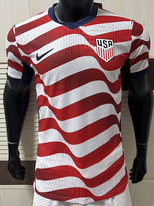 26-27 USA Red White Player Version Soccer Jersey