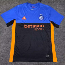 26-27 INT Blue Black Yellow Special Edition Fans Soccer Jersey