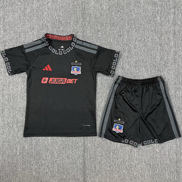 26-27 Colo-Colo Away Kids Soccer Jersey