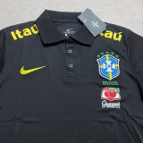 25-26 Brazil Black Polo Short Sleeve