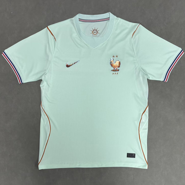 26-27 France Light Green Fans Soccer Jersey