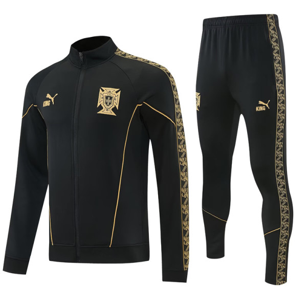 26-27 Portugal Black Jacket Tracksuit