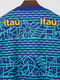 2024 Brazil Blue Retro Training shirts
