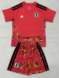 26-27 Japan Red Goalkeeper Kids Soccer Jersey