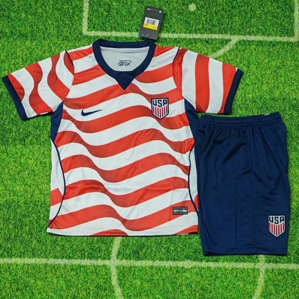26-27 USA Home Kids Soccer Jersey