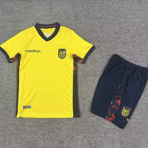 26-27 Ecuador Home Kids Soccer Jersey