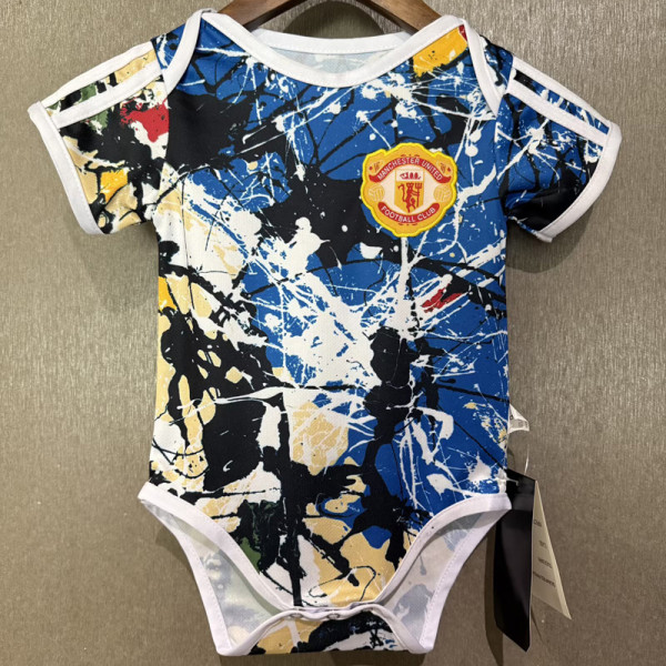 25-26 Man Utd  Blue Baby Infant Crawl Suit