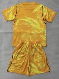 26-27 England Yellow Goalkeeper Kids Soccer Jersey