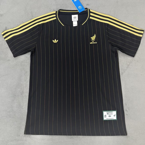 25-26 Mexico Black Casual Edition Fans Training shirts