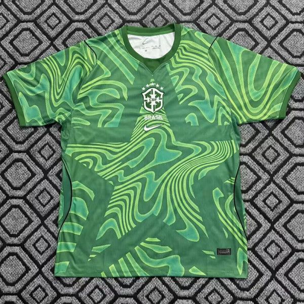 26-27 Brazil Green Goalkeeper Fans Soccer Jersey