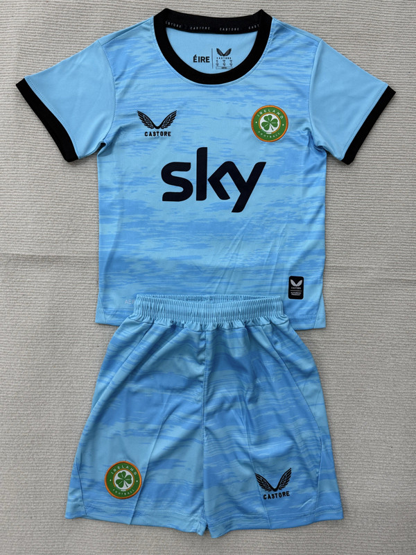 26-27 Ireland Blue Goalkeeper Kids Soccer Jersey