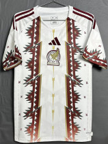 26-27 Mexico White Brown Special Edition Fans Training shirts