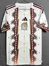 26-27 Mexico White Brown Special Edition Fans Training shirts