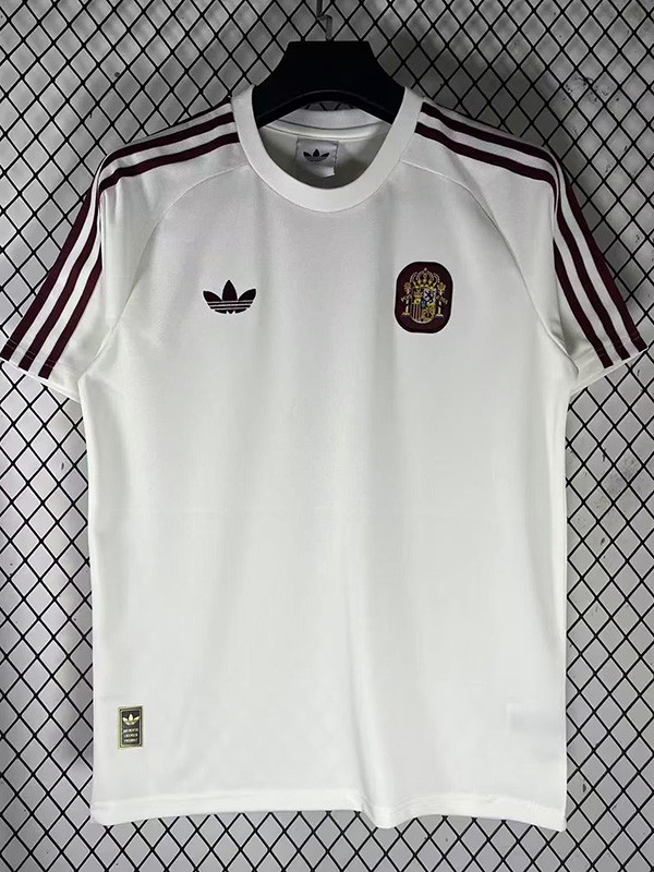 26-27 Spain White Casual Edition Fans Training shirts