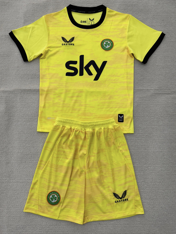 26-27 Ireland Yellow Goalkeeper Kids Soccer Jersey
