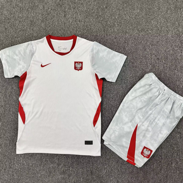 26-27 Poland Home Kids Soccer Jersey