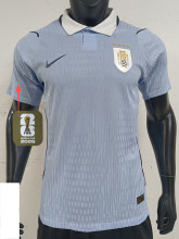 26-27 Uruguay Home Player Version Soccer Jersey (Right-Arm Patch)