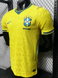 26-27 Brazil Home Player Version Soccer Jersey (Right-Arm Patch)