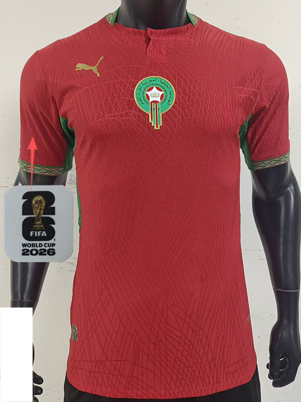 26-27 Morocco Home Player Version Soccer Jersey (Right-Arm Patch)
