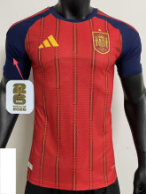 26-27 Spain Home Player Version Soccer Jersey (Right-Arm Patch)