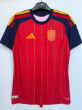 26-27 Spain Home Player Version Soccer Jersey (Right-Arm Patch)