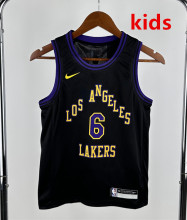 2024 LAKERS JAMES #6Top Quality Hot Pressing Kids NBA Jersey