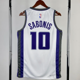 22-23 KINGS SABONIS #10 White Home Top Quality Hot Pressing NBA Jersey(V领）