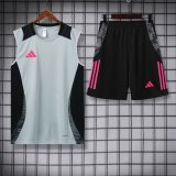 2024 AD Gray Tank Top And Shorts Suit