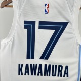 23-24 GRIZZLIES KAWAMURA #17 White Top Quality Hot Pressing NBA Jersey