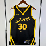 23-24 WARRIORS CURRY #30 Black City Edition Top Quality Hot Pressing NBA Jersey