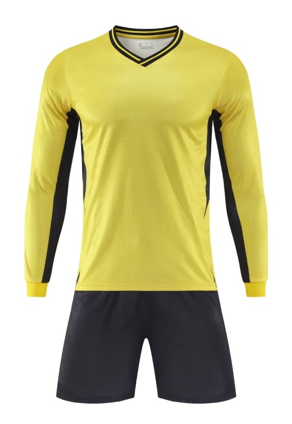 24-25 New Yellow High Quality Long Sleeve Training Suit