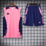 2024 AD Pink Tank Top And Shorts Suit