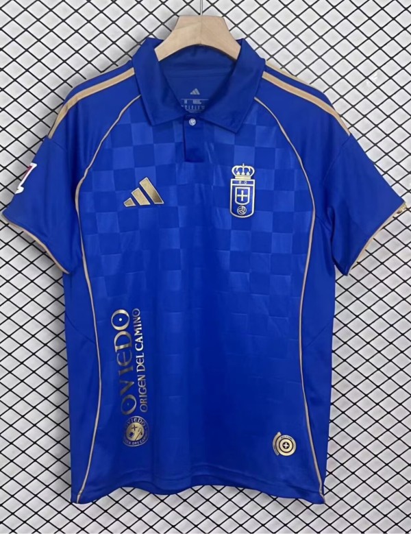 25-26 Real Oviedo Home Fans Soccer Jersey
