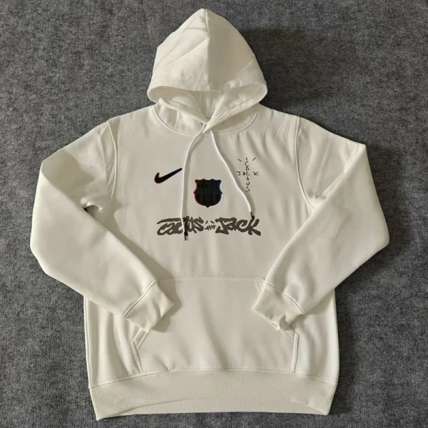 25-26 BAR White Hoody (加绒)黑标