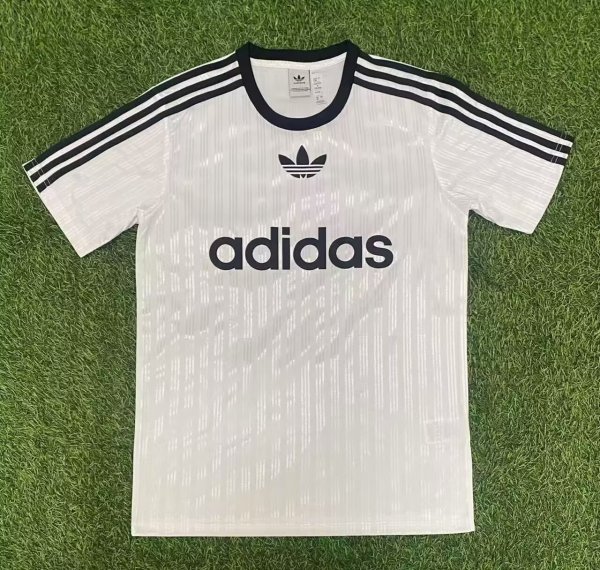 2025 AD Casual White Fans Training shirts *三叶草